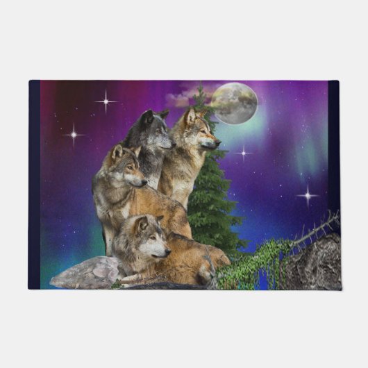 Wolf en Moon Deurmat (Voorkant)