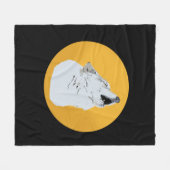 Wolf en Moon Fleece Deken (Voorkant (Horizontaal))