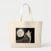 Wolf en Moon Grote Tote Bag (Voorkant)