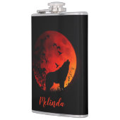 Wolf en Moon Heupfles (Links)