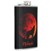 Wolf en Moon Heupfles (Rechts)