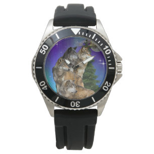 Wolf en Moon Horloge