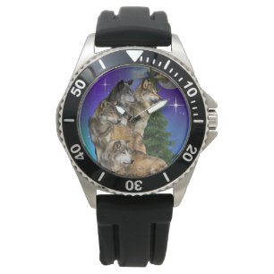Wolf en Moon Horloge