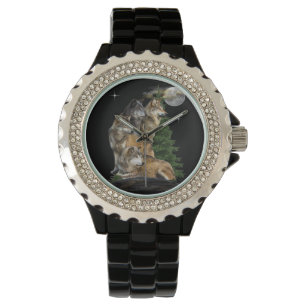 Wolf en Moon Horloge