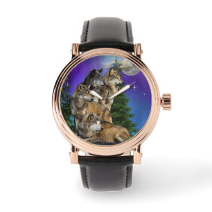 Wolf en Moon Horloge