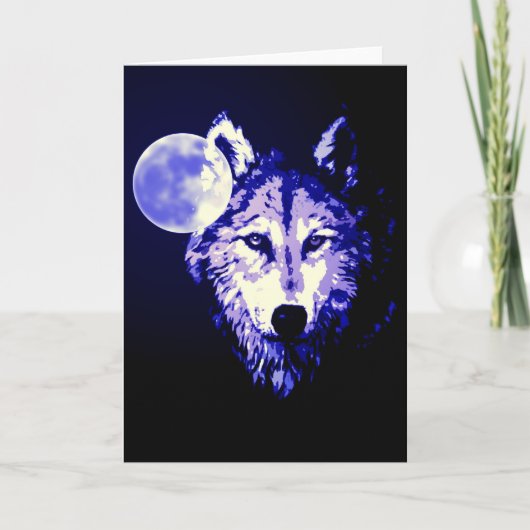 Wolf en Moon Kaart (Voorkant)