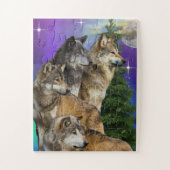 Wolf en Moon Legpuzzel (Verticaal)