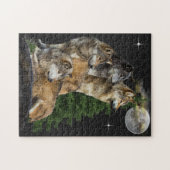 Wolf en Moon Legpuzzel (Horizontaal)