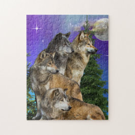 wolf en Moon Legpuzzel
