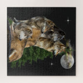 Wolf en Moon Legpuzzel (Horizontaal)