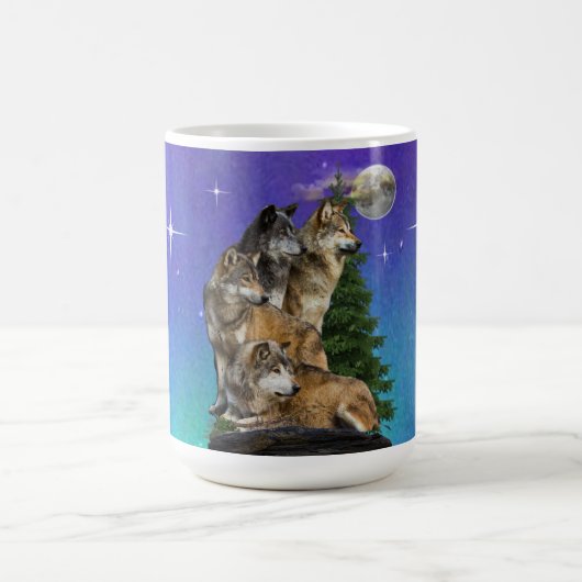 Wolf en Moon Magische Mok (Midden)