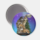 wolf en Moon Magneet (Voorkant / Achterkant)