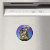 wolf en Moon Magneet (Insitu (Vaatwasser))