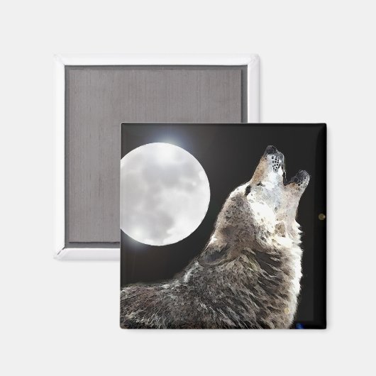Wolf en Moon Magneet (Voorkant / Achterkant)
