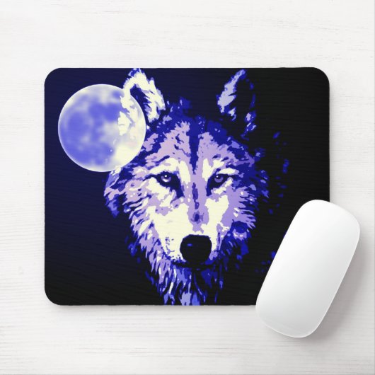 Wolf en Moon Muismat (Met muis)