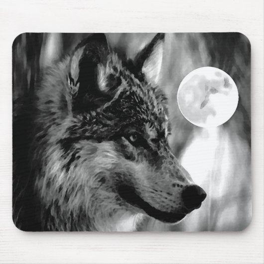 Wolf en Moon Muismat (Voorkant)