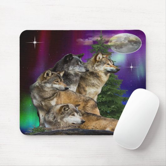 Wolf en Moon Muismat (Met muis)