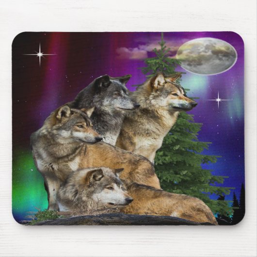 Wolf en Moon Muismat (Voorkant)