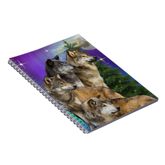 wolf en Moon Notitieboek (Rechterzijde)