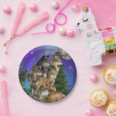 Wolf en Moon Papieren Bordje (Feest)