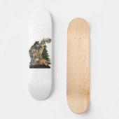 Wolf en Moon Persoonlijk Skateboard (Voorkant)