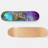 Wolf en Moon Persoonlijk Skateboard (Horizontaal)