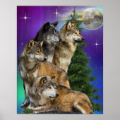 wolf en Moon Poster (Voorkant)