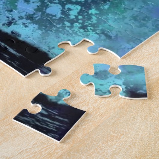 Wolf en Moon Puzzle - Schilderen Legpuzzel (Zijkant)