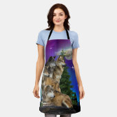 Wolf en Moon Schort (Gedragen)