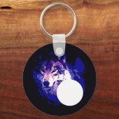 Wolf en Moon Sleutelhanger (Voorkant)