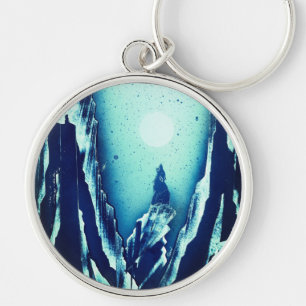 Wolf en Moon Sleutelhanger