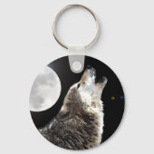 Wolf en Moon Sleutelhanger (Voorkant)