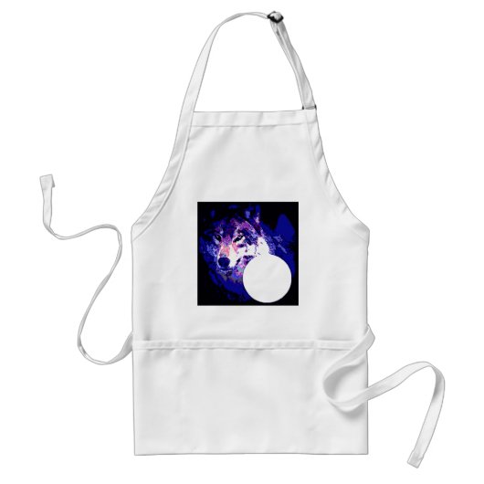 Wolf en Moon Standaard Schort (Voorkant)