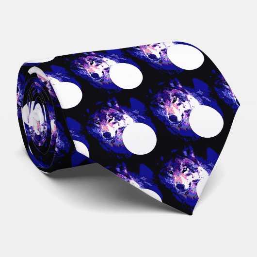 Wolf en Moon Stropdas (Opgerold)