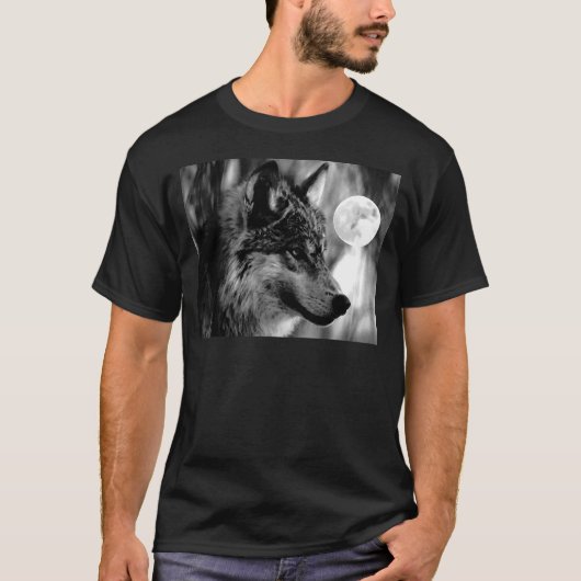 Wolf en Moon T-shirt (Voorkant)