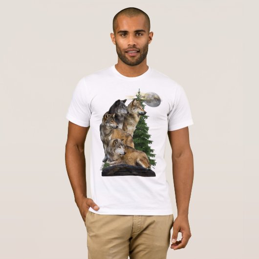 Wolf en Moon T-shirt (Voorkant volledig)