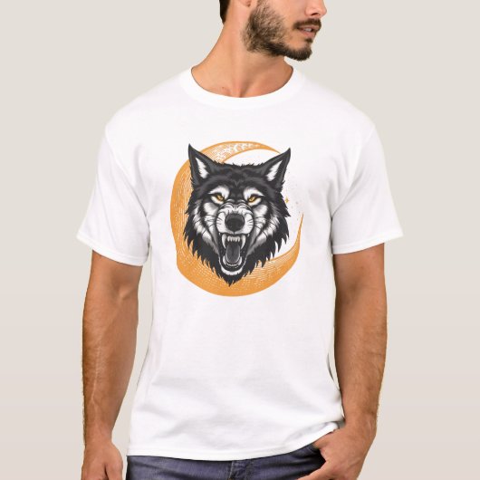 Wolf en Moon T-shirt (Voorkant)