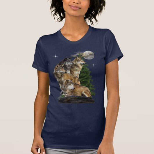 Wolf en Moon T-shirt (Voorkant)