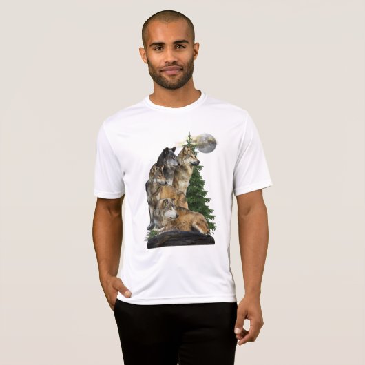Wolf en Moon T-shirt (Voorkant volledig)