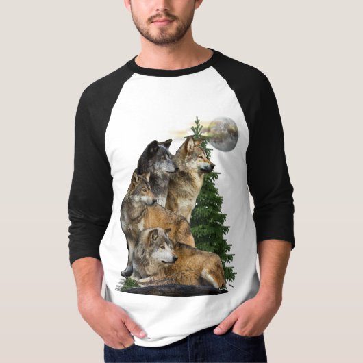 Wolf en Moon T-shirt (Voorkant)