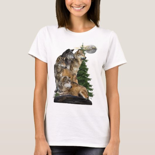 Wolf en Moon T-shirt (Voorkant)