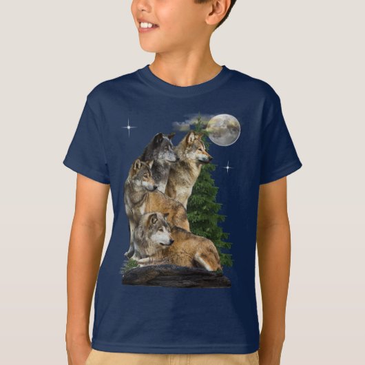 Wolf en Moon T-shirt (Voorkant)