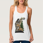 Wolf en Moon Tanktop (Voorkant)