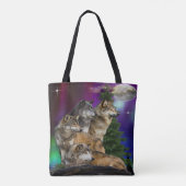 Wolf en Moon Tote Bag (Achterkant)