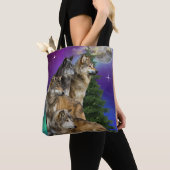 Wolf en Moon Tote Bag (Dichtbij)