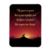 Wolf en Night Sky Niemand is perfect Magneet (Verticaal)