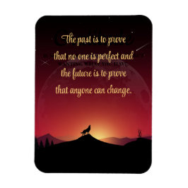 Wolf en Night Sky Niemand is perfect Magneet