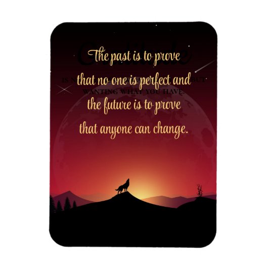 Wolf en Night Sky Niemand is perfect Magneet (Verticaal)