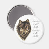 Wolf en Pack Citaat - Dierlijk Collectie Magneet (Voorkant / Achterkant)