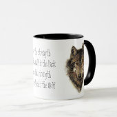 Wolf en Pack Citaat - Dierlijk Collectie Mok (Voorkant rechts)